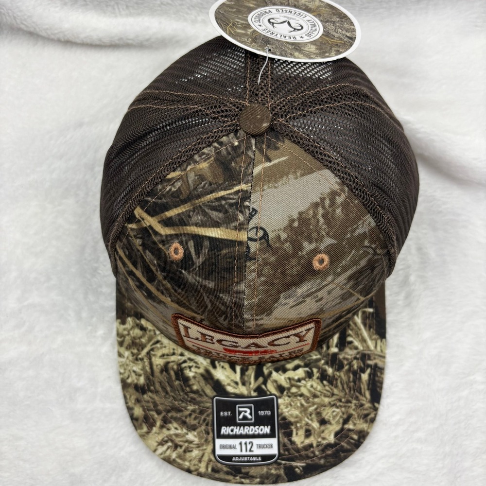 Richardson 112 Trucker Hat Legacy Truck Sales Realtree Camo Snapback Brown NEW - Picture 6 of 11